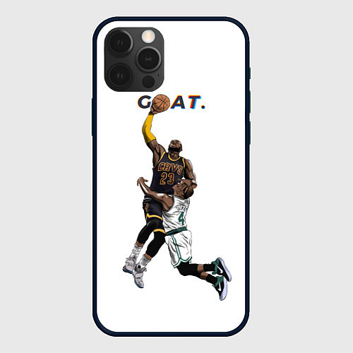 Чехол iPhone 12 Pro Goat 23 - LeBron James / 3D-Черный – фото 1