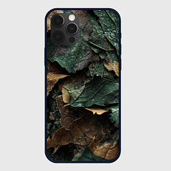 Чехол iPhone 12 Pro Реалистичный камуфляж из листьев