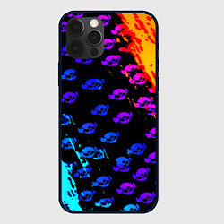 Чехол iPhone 12 Pro Brawl stars neon logo kids