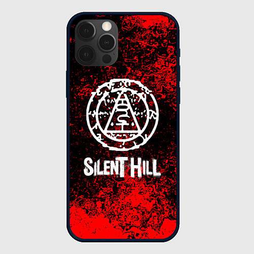 Чехол iPhone 12 Pro Silent hill лого blood / 3D-Черный – фото 1