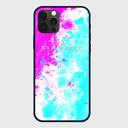 Чехол для iPhone 12 Pro New world неоновые краски, цвет: 3D-черный