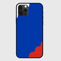 Чехол iPhone 12 Pro Триколор диагональный волнистый