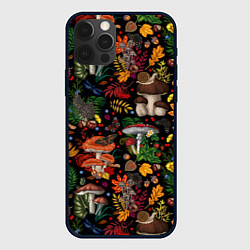 Чехол iPhone 12 Pro Фон с лесными грибами