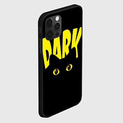 Чехол для iPhone 12 Pro Dark cat eyes - черный кот, цвет: 3D-черный — фото 2