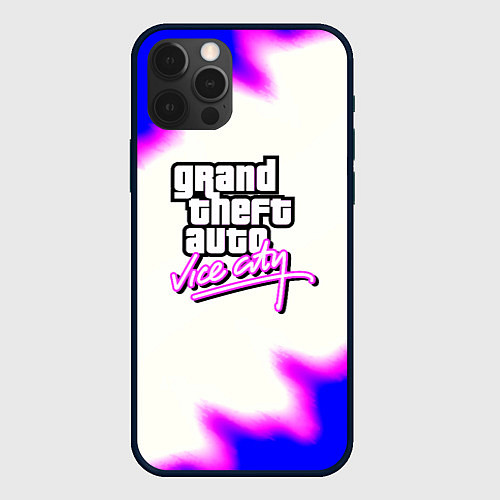 Чехол iPhone 12 Pro GTA неон краски / 3D-Черный – фото 1