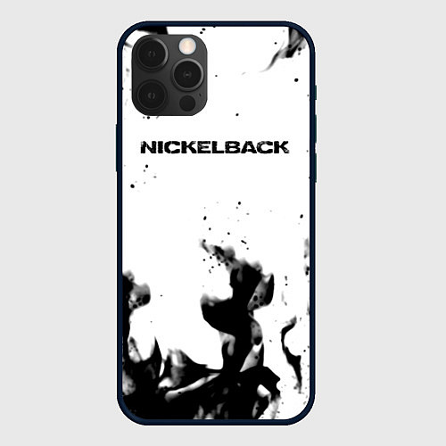 Чехол iPhone 12 Pro Nickelback серый дым рок / 3D-Черный – фото 1