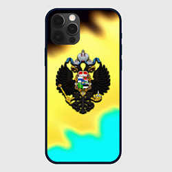 Чехол для iPhone 12 Pro Российская империя герб краски, цвет: 3D-черный
