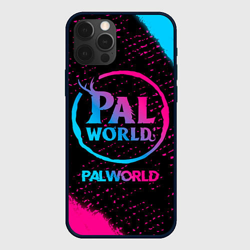 Чехол iPhone 12 Pro Palworld - neon gradient / 3D-Черный – фото 1