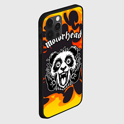 Чехол для iPhone 12 Pro Motorhead рок панда и огонь, цвет: 3D-черный — фото 2