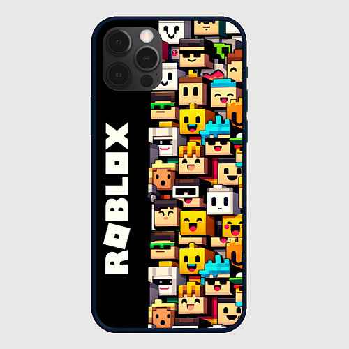 Чехол iPhone 12 Pro Roblox - game / 3D-Черный – фото 1