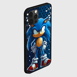 Чехол для iPhone 12 Pro Sonic - splash and logo, цвет: 3D-черный — фото 2