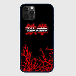 Чехол для iPhone 12 Pro Tekken файтинг текстура сакура, цвет: 3D-черный
