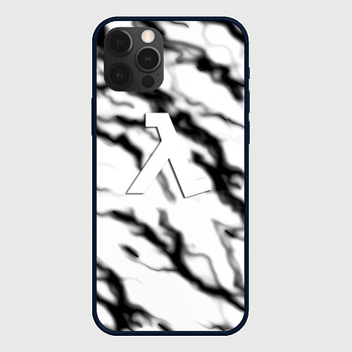 Чехол iPhone 12 Pro Half life logo молнии / 3D-Черный – фото 1