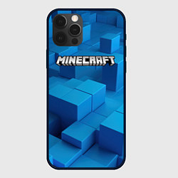 Чехол iPhone 12 Pro Minecraft синие плиты