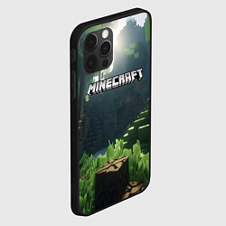 Чехол для iPhone 12 Pro Minecraft logo world, цвет: 3D-черный — фото 2