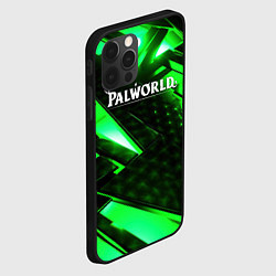 Чехол для iPhone 12 Pro Palworld logo green neon, цвет: 3D-черный — фото 2