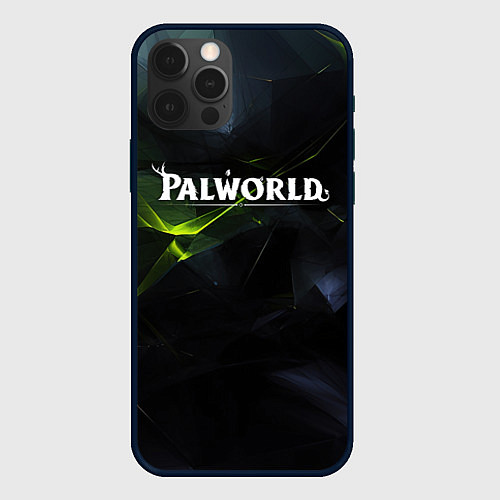Чехол iPhone 12 Pro Palworld логотип абстрактный объемный фон / 3D-Черный – фото 1