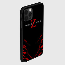 Чехол для iPhone 12 Pro World war z текстура геометрия, цвет: 3D-черный — фото 2