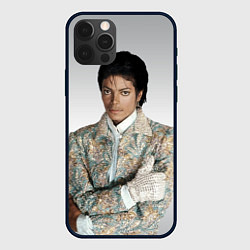 Чехол для iPhone 12 Pro Майкл Джексон в серебряном костюме, цвет: 3D-черный