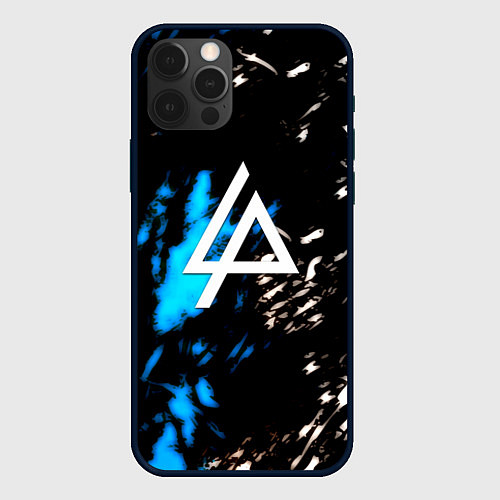Чехол iPhone 12 Pro Linkin park холодные краски / 3D-Черный – фото 1