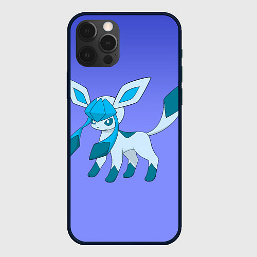 Чехол iPhone 12 Pro Glaceon Pokemon / 3D-Черный – фото 1