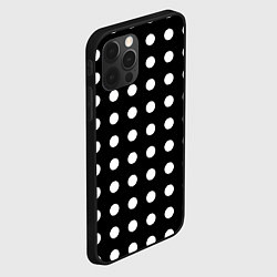 Чехол для iPhone 12 Pro Белый горошек, цвет: 3D-черный — фото 2
