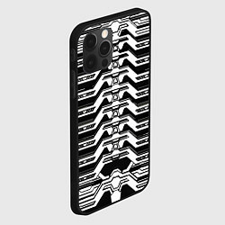 Чехол для iPhone 12 Pro Чёрно-белая киберпанк броня, цвет: 3D-черный — фото 2
