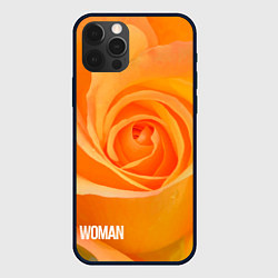 Чехол iPhone 12 Pro Оранжевая роза - woman