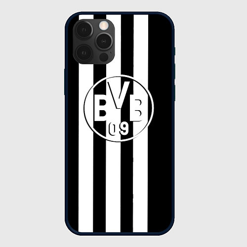 Чехол iPhone 12 Pro Borussia sport line / 3D-Черный – фото 1