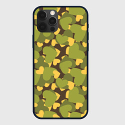 Чехол iPhone 12 Pro Сердечки - камуфляж