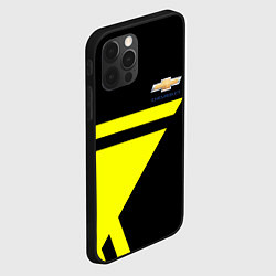Чехол для iPhone 12 Pro Chevrolet yellow star, цвет: 3D-черный — фото 2
