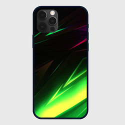 Чехол iPhone 12 Pro Geometry stripes кислотный неон