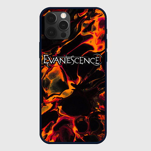 Чехол iPhone 12 Pro Evanescence red lava / 3D-Черный – фото 1