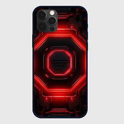 Чехол iPhone 12 Pro Nvidia style black and red neon