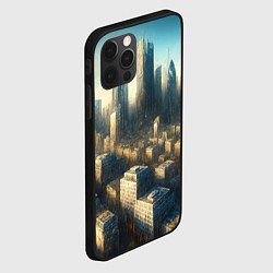 Чехол для iPhone 12 Pro Разрушенный апокалиптический город, цвет: 3D-черный — фото 2