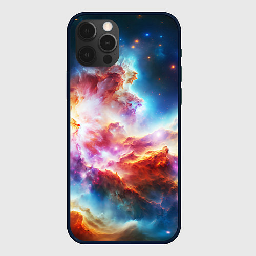 Чехол iPhone 12 Pro The cosmic nebula / 3D-Черный – фото 1