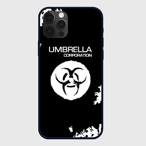 Чехол iPhone 12 Pro Обитель зла текстура краски / 3D-Черный – фото 1