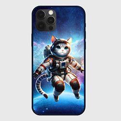 Чехол iPhone 12 Pro Кот космонавт в космосе