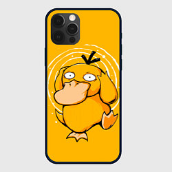 Чехол для iPhone 12 Pro Псидак желтая утка покемон, цвет: 3D-черный