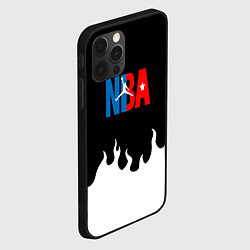 Чехол для iPhone 12 Pro Баскетбол нба огонь, цвет: 3D-черный — фото 2
