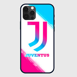 Чехол iPhone 12 Pro Juventus neon gradient style