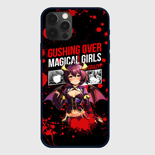 Чехол iPhone 12 Pro Gushing over magical girls / 3D-Черный – фото 1