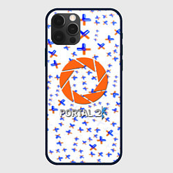 Чехол iPhone 12 Pro Portal logo pattern steel