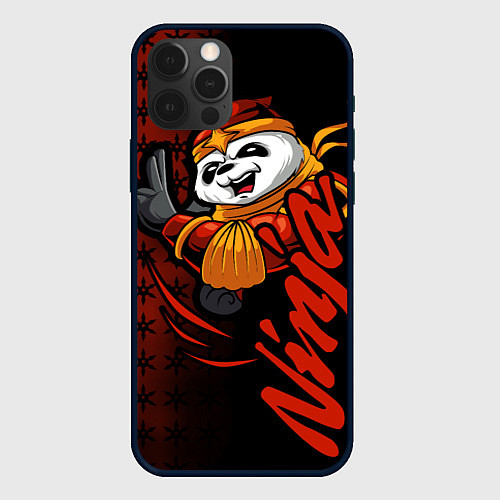 Чехол iPhone 12 Pro Панда синоби / 3D-Черный – фото 1