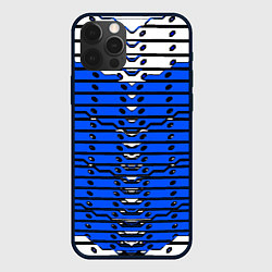 Чехол iPhone 12 Pro Сине-белая техно броня