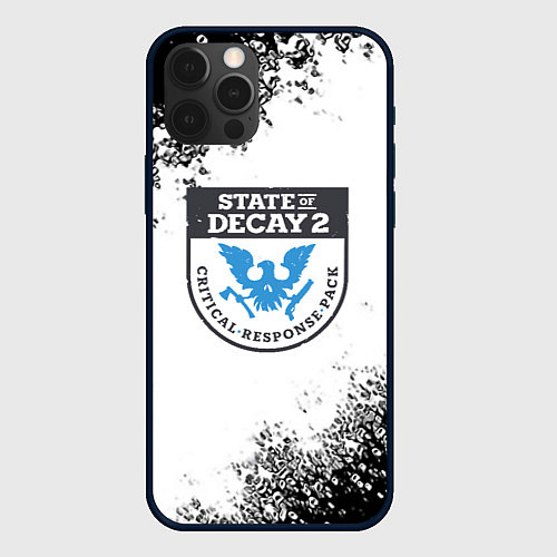 Чехол iPhone 12 Pro State of Decay текстура краски / 3D-Черный – фото 1