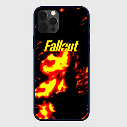 Чехол iPhone 12 Pro Fallout огнненое лого