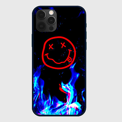 Чехол iPhone 12 Pro Nirvana flame / 3D-Черный – фото 1