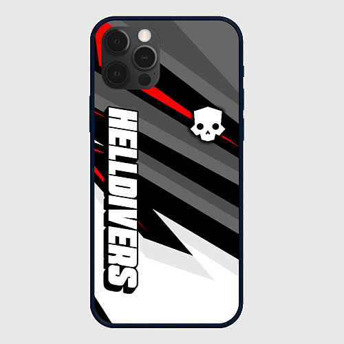 Чехол iPhone 12 Pro Helldivers 2: Skull Logo / 3D-Черный – фото 1