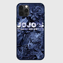 Чехол для iPhone 12 Pro ДжоДжо на фоне манги, цвет: 3D-черный